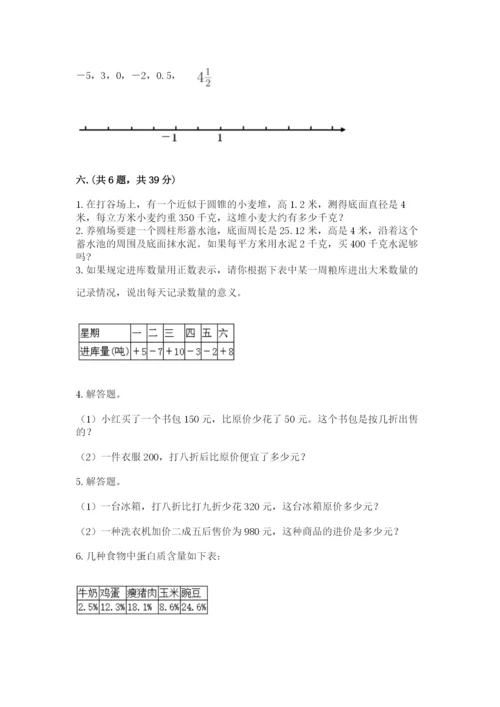 小学数学六年级下册竞赛试题【学生专用】.docx
