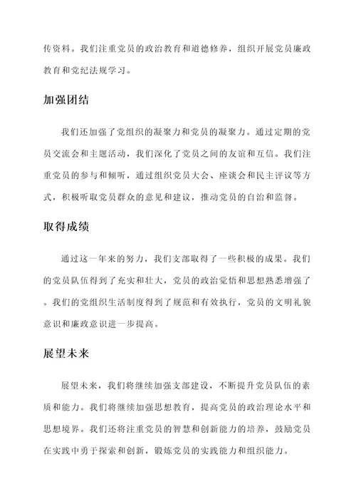 支部建设年推进情况汇报