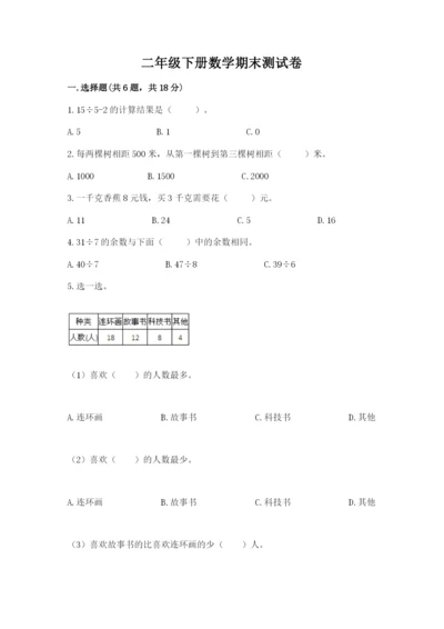 二年级下册数学期末测试卷（综合题）.docx