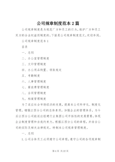 公司规章制度范本2篇.docx