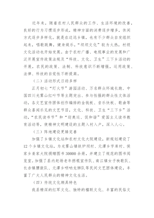 农村精神文明建设情况调查报告.docx