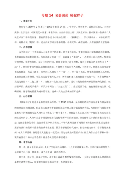 14 名著阅读（复习指导）【部编版七下语文期中 期末专题复习】教案