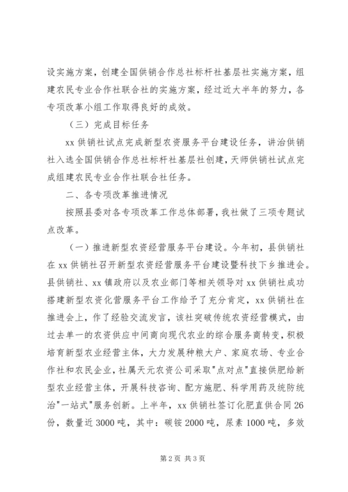 基层供销社综合改革工作报告.docx