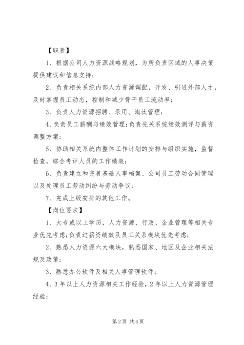 人力资源主管的基本职责.docx