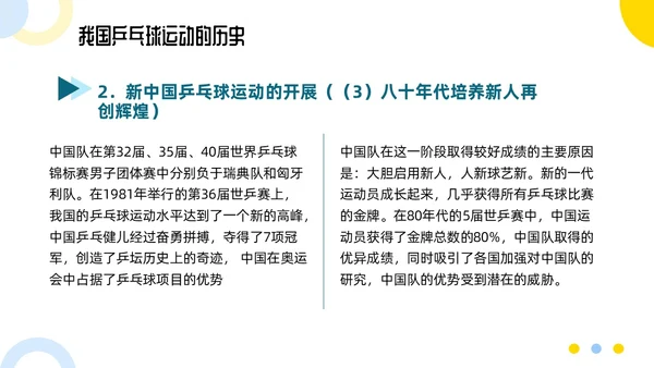 蓝色简约乒乓球起源与发展小学体育PPT课件PPT模板宣传PP