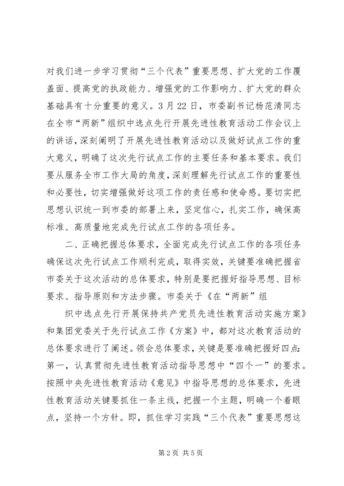 区委副书记在非公企业试点动员会的讲话.docx