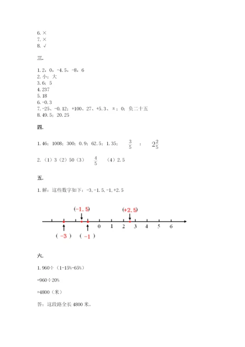 山东省济南市外国语学校小升初数学试卷含答案（实用）.docx