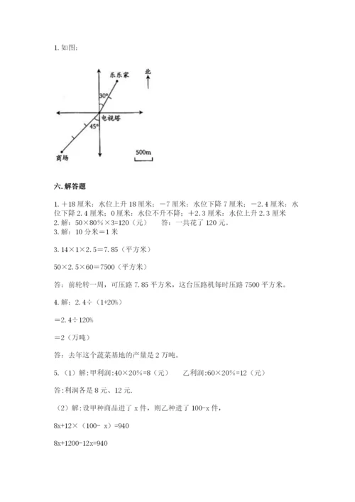 北师大版小学六年级下册数学期末综合素养测试卷精品（有一套）.docx