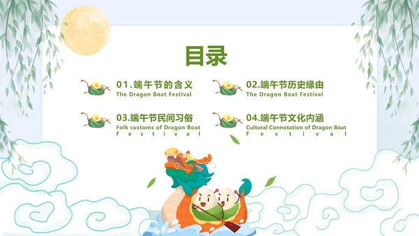 端午节日科普主题教育PPT模板