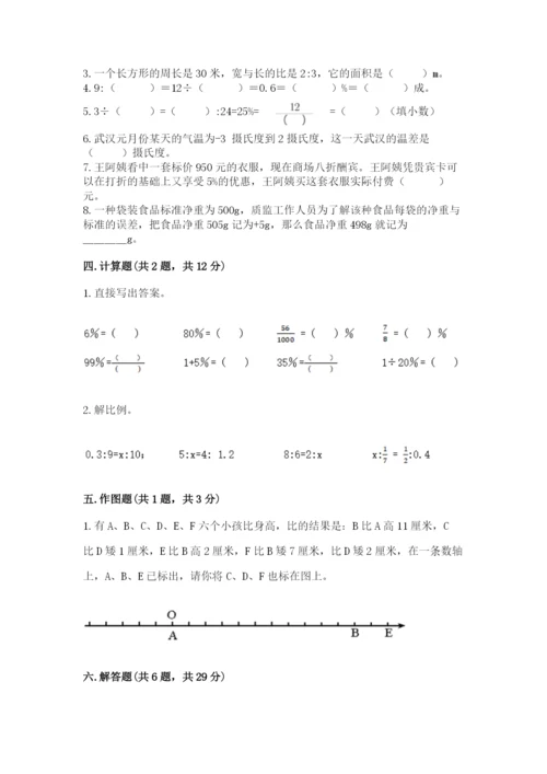 六年级下册数学期末测试卷加精品答案.docx