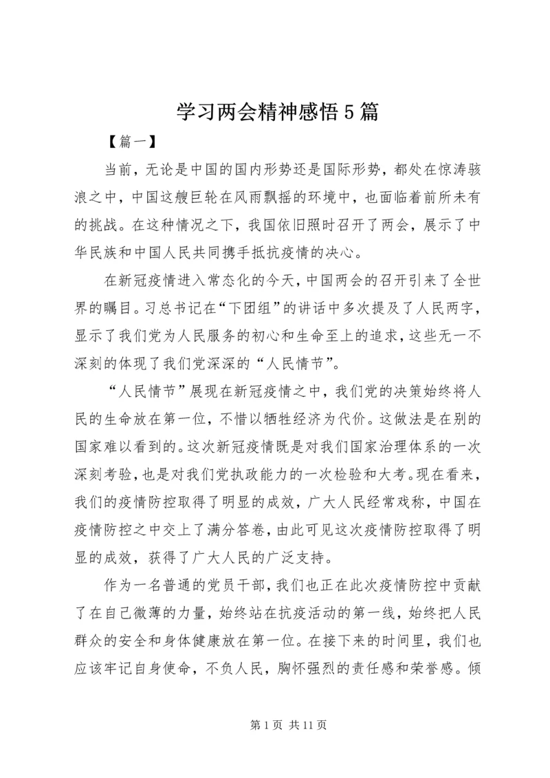 学习两会精神感悟5篇 (2).docx