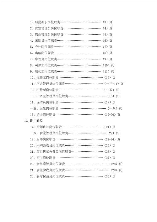 某公司后勤保障部岗位职责