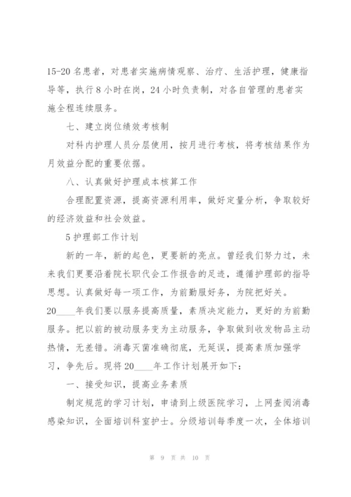 护理部工作计划大全5篇.docx