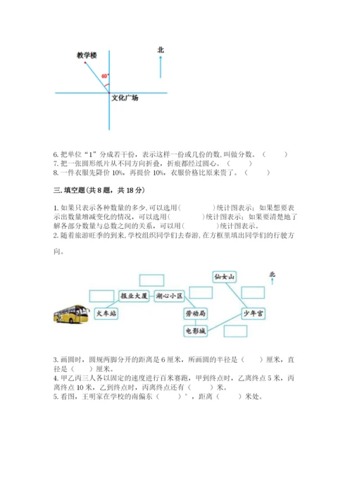 小学数学六年级上册期末卷附参考答案（研优卷）.docx