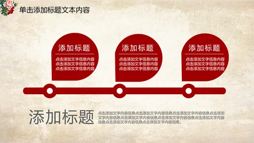古色古香中国风古典牡丹花PPT模板