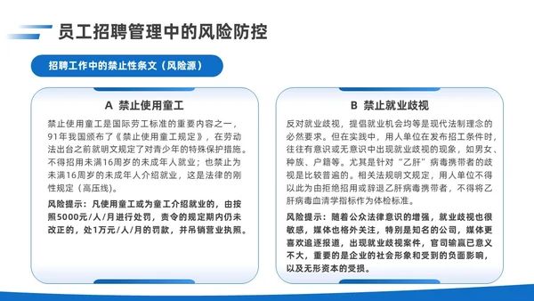 简约蓝色实拍风企业用工风险防范企业员工PPT课件