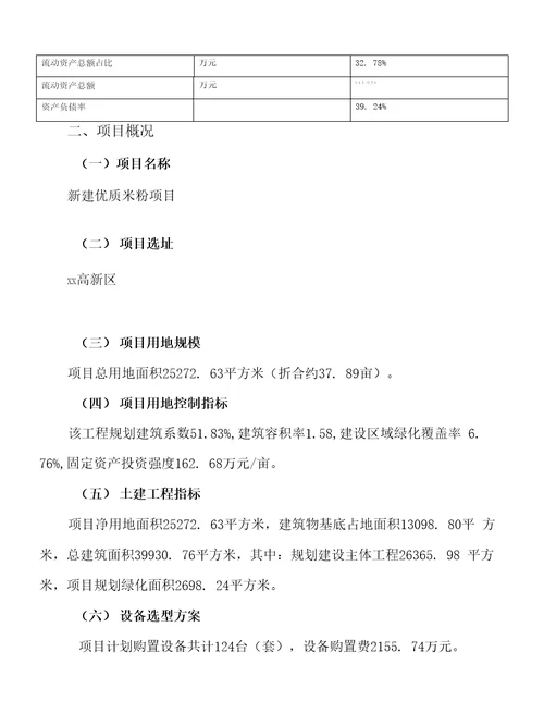 新建优质米粉项目投资建设研究分析