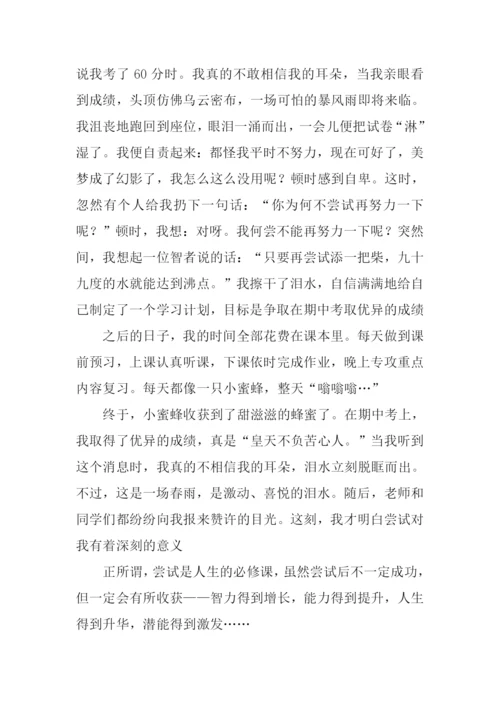 在尝试中成长初三作文.docx