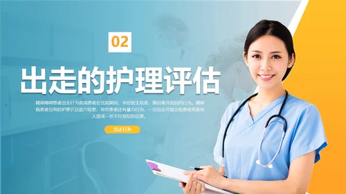 商务风格出走行为的防范与护理医务人员培训PPT