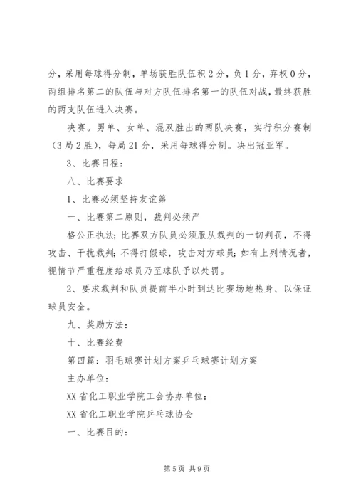 羽毛球赛初步方案.docx