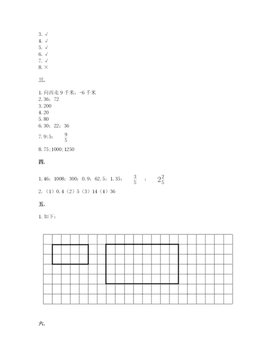 苏教版数学六年级下册试题期末模拟检测卷及答案（典优）.docx