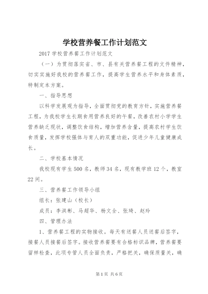 学校营养餐工作计划范文.docx