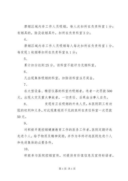 学校控烟考评奖惩制度、标准.docx