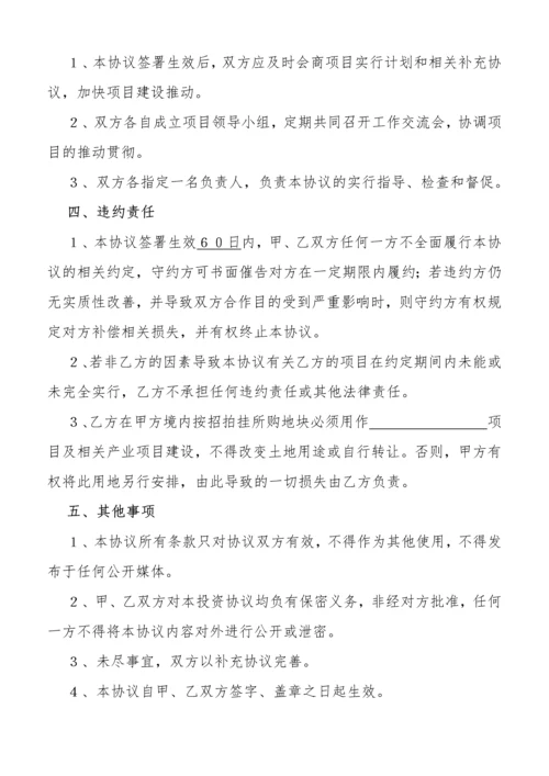政府投资合作框架协议书.docx
