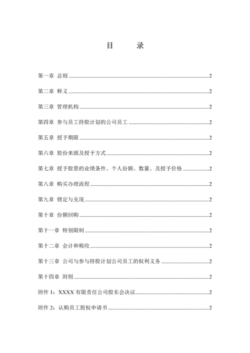 有限责任公司员工股权细则设置有限合伙高管持股平台含协议.docx