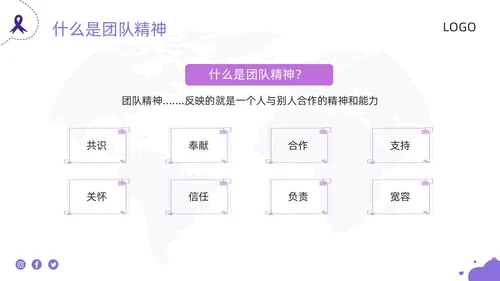 紫色商务护理团队与文化建设PPT模板宣传PPT动态PPT团团队建设