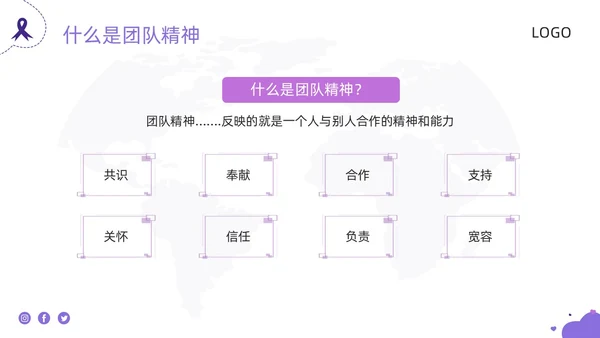 紫色商务护理团队与文化建设PPT模板宣传PPT动态PPT团团队建设