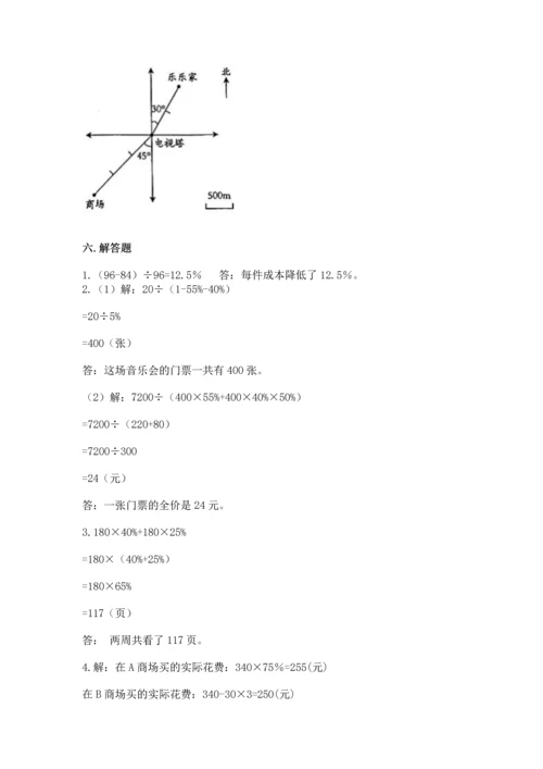 最新人教版六年级下册数学期末测试卷（考点提分）.docx