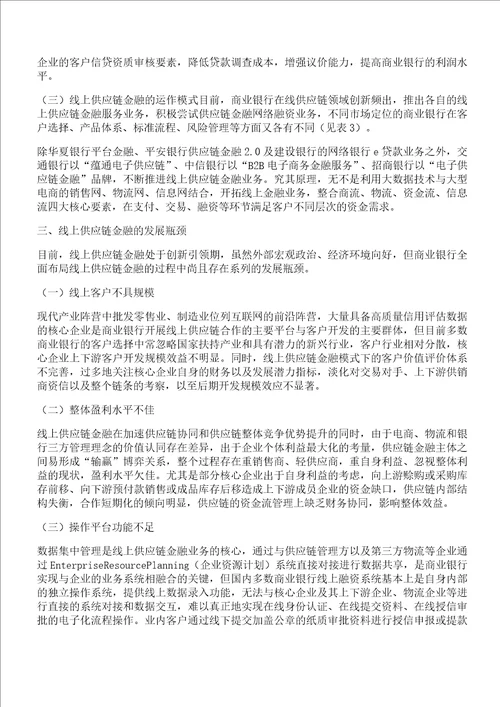 商业银行,策略,金融商业银行线上供应链金融发展策略研究