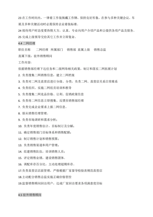 汽车贸易有限公司各岗位基础职责.docx