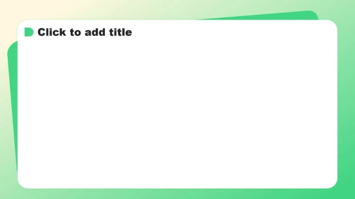绿色小清新风大学生职业生涯发展PPT主题模板