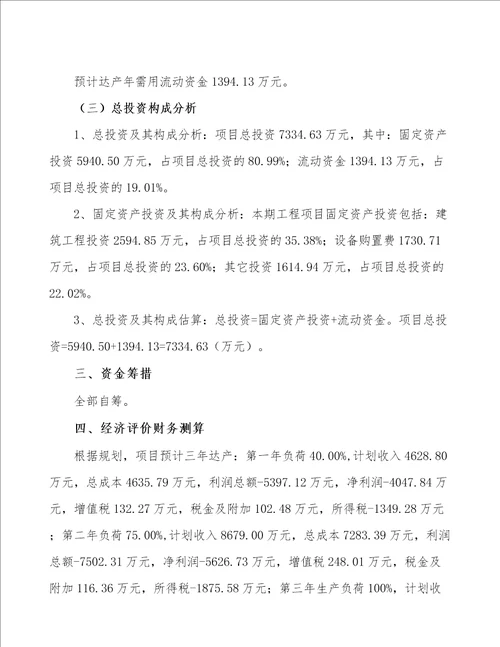 呼和浩特PVC树脂项目财务分析报告