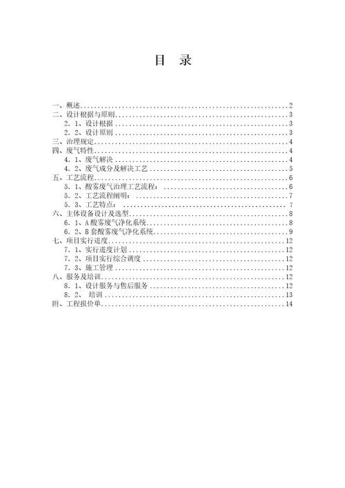 酸雾废气专题方案