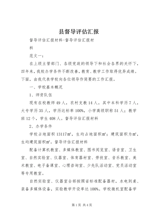 县督导评估汇报.docx
