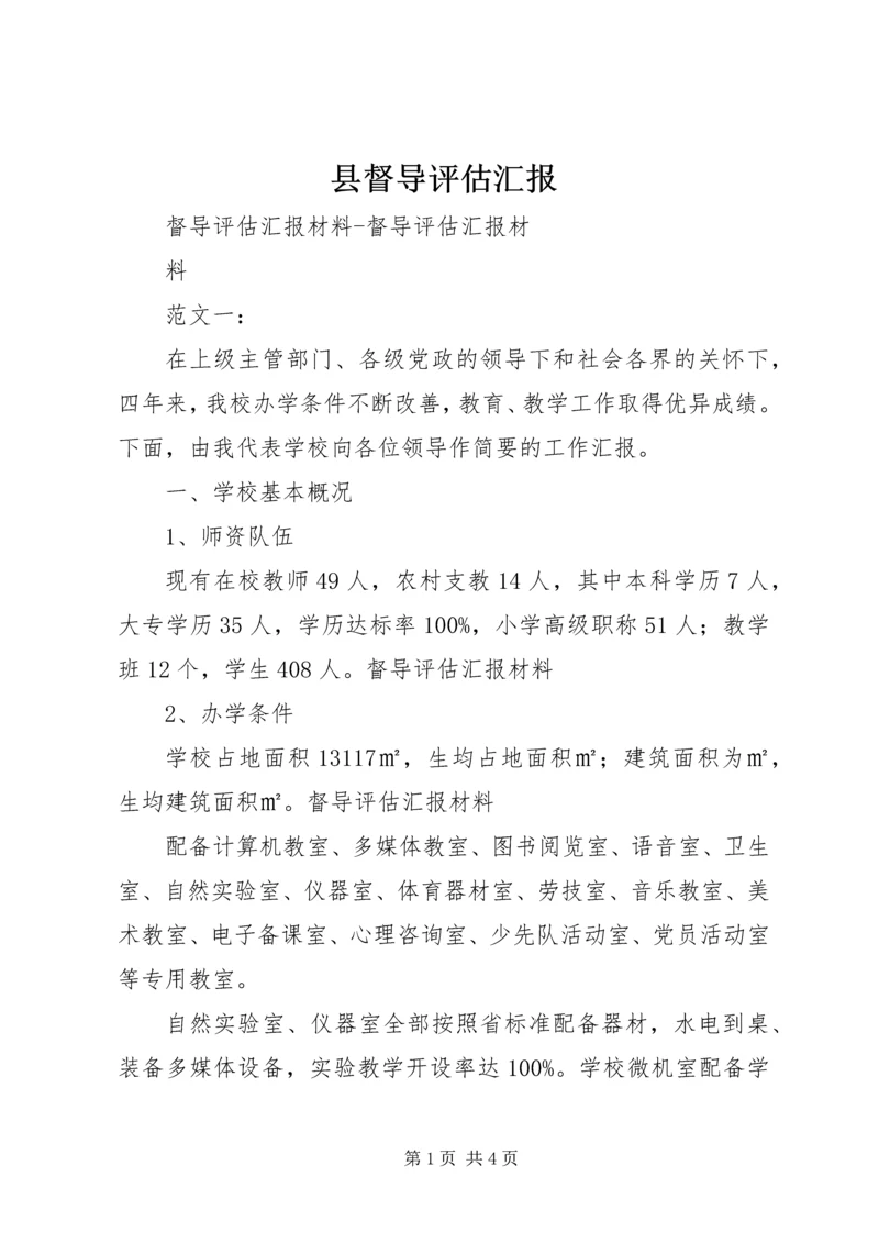 县督导评估汇报.docx