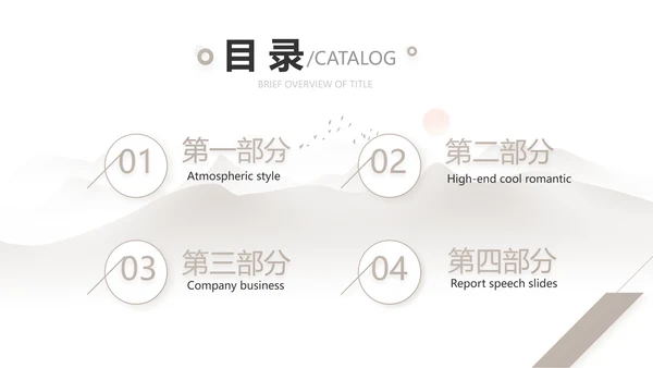 淡雅小清新诗歌朗诵动态ppt模板