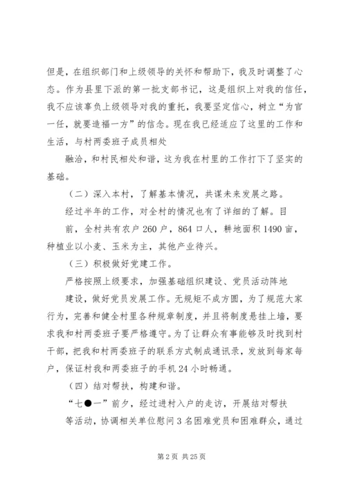 第一书记工作总结及下一步计划与打算.docx