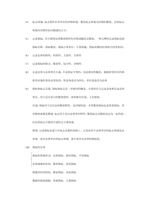 2023年统计学知识点总结.docx
