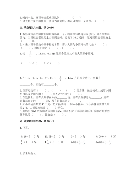 人教版六年级下册数学期末测试卷（考点梳理）.docx