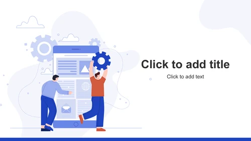 蓝色简约风项目进度阶段汇报PPT主题