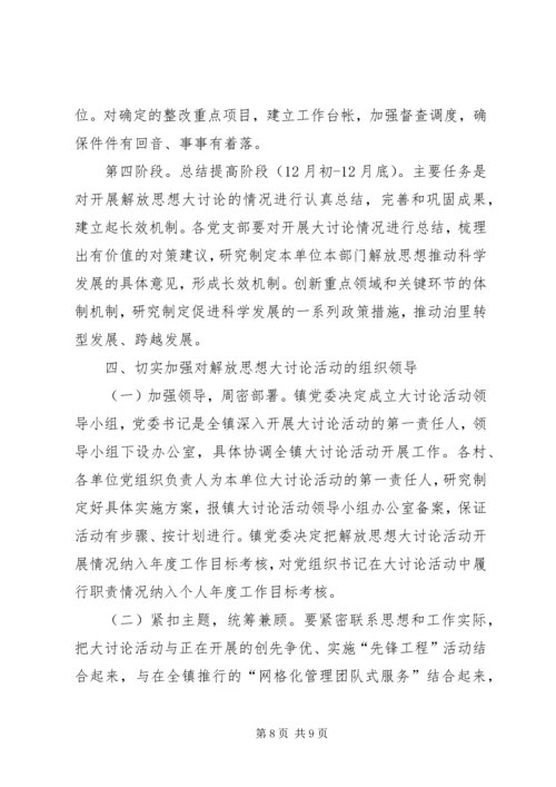 全镇解放思想大讨论活动意见.docx