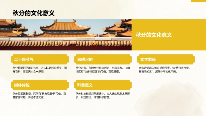 二十四节气秋分PPT模板