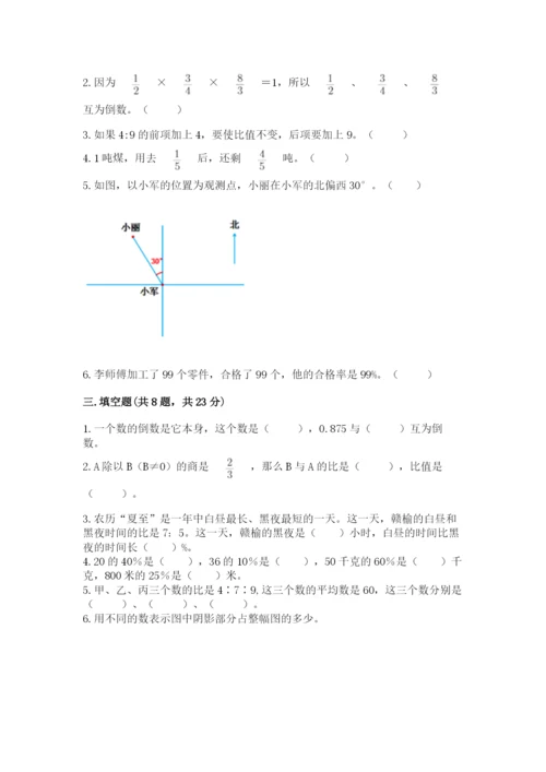 人教版六年级上册数学期末测试卷【考点提分】.docx