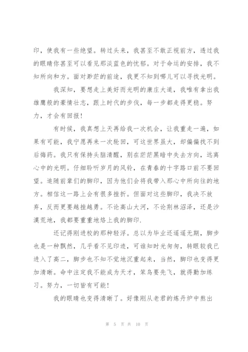 走好人生每一步高二作文5篇.docx