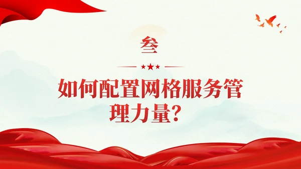 冷色系党建引领网格化管理党课课件PPT