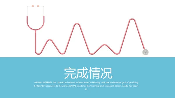 蓝色医院医生护士年年终总结动态PPT